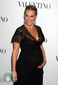 Pregnant Molly Sims Red Carpet Valentino 50th Anniversary