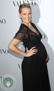 Pregnant Molly Sims on the Red Carpet Valentino 50th Anniversary