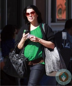 Pregnant Neve Campbell in LA