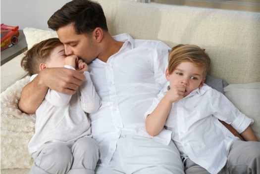 Ricky Martin with sons Valentino and Matteo