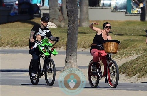 SInger Pink & husband Carey Hart out biking with daughter Willow