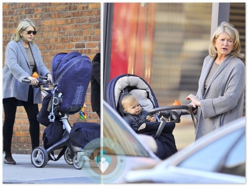 martha Stewart out for a stroll with her granddaughter Jude