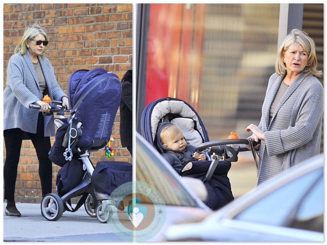 martha Stewart out for a stroll with her granddaughter Jude