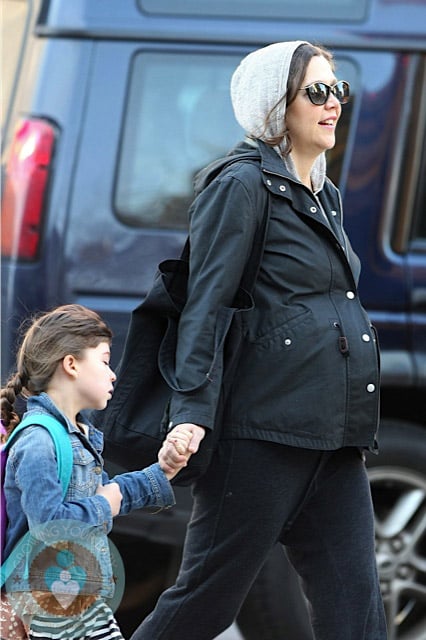 pregnant Maggie Gyllenhaal with daughter Ramona