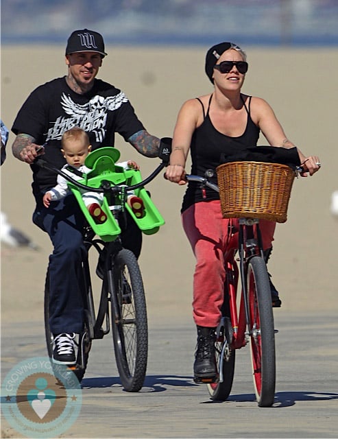 singer pink and husband Carey Hart with daughter Willow
