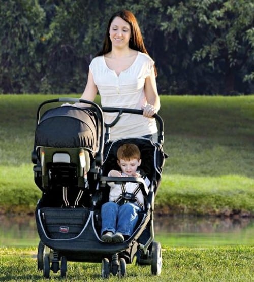 britax double stroller with infant car seat