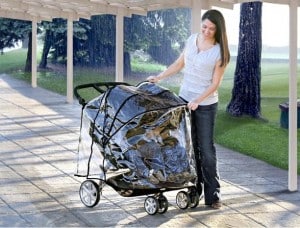 BRitax B-agile double stroller black rain cover