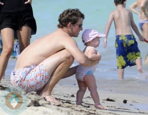 Eli Manning and Ava Manning in Miami