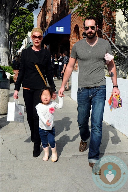 Josh Kelley and Katherine Heigl with daughter Naleigh