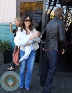 Lindsay Price, Curtis Stone and son Hudson in Sydney