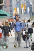 Naomi Watts and Liev Schreiber with sons Sammy & Sasha in NYC