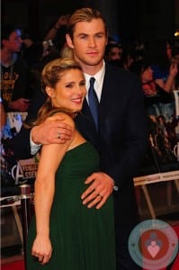 Pregnant Elsa Pataky and Chris Hemsworth @ the premiere of Marvel Avengers
