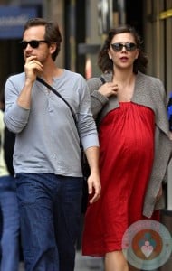Pregnant Maggie Gyllenhaal and Peter Sarsgaard stroll in NYC
