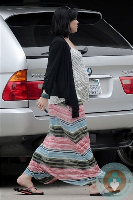 Pregnant Neve Campbell out in LA