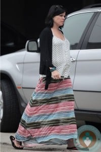 Pregnant Neve Campbell shopping in LA