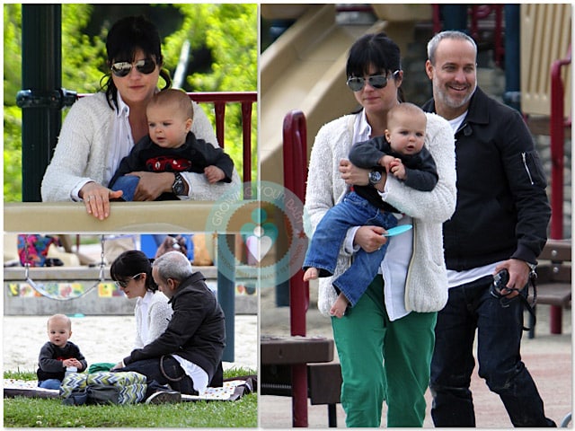 Selma Blair and Jason Bleick with son Arthur at Coldwater Canyon Park