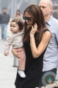 Victoria & Harper Beckham in Beijing