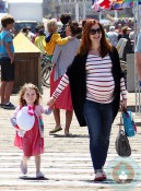 pregnant ALyson Hannigan, Satyana denisof santa monica pier