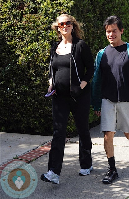 pregnant Elizabeth Berkley in LA