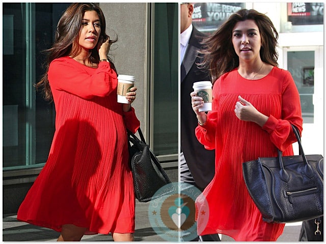 pregnant Kourtney Kardashian at Nokia event in NYC