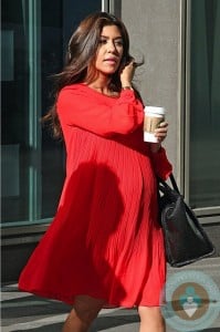 pregnant Kourtney Kardashian out in New York City