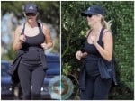 pregnant reese witherspoon out for a jog