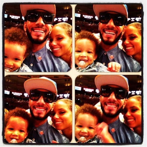 Alicia Keys, Swizz Beatz Egypt at Knicks Game