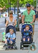 Amy Poehler, Will Arnett, Archie Arnett, Able Arnett, NYC