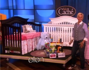 Ellen DeGeneres Mothers day show - baby cache cribs