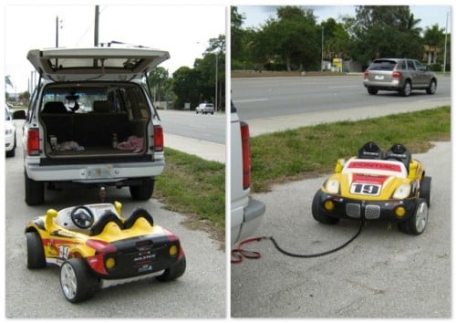 Grandparents Paul and Belinda Berloni Arrested For Towing granddaughter in toy car