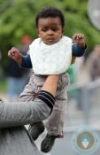 Jackson Theron out in Paris with Grandma Gerda Theron