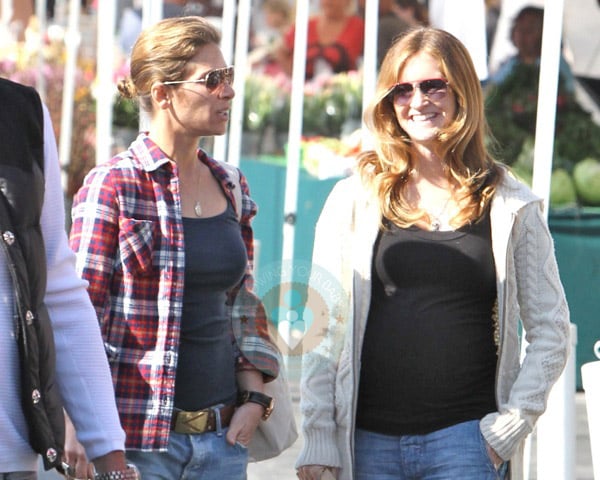 Jillian Michaels, pregnant Heidi Rhoades, farmers market