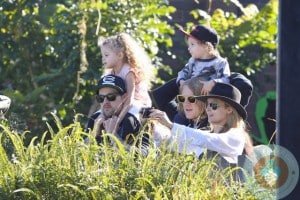 Nicole Richie, Joel Madden, Sparrow Madden, Harlow Madden enjoy the Australia Zoo