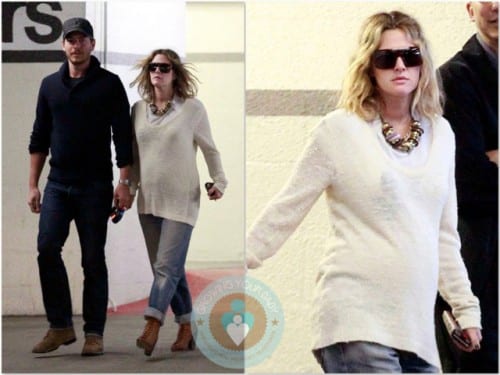 Pregnant Drew Barrymore and Will kopelman doctors visit LA