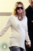 Pregnant Drew Barrymore out in La