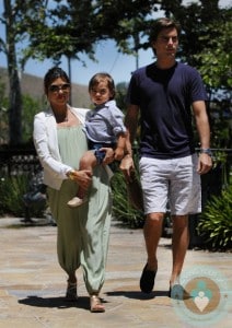Pregnant Kourtney Kardashian, Scott Disick, Mason Disick @ park in LA