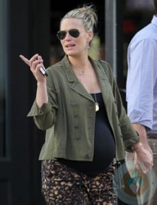 Pregnant Molly SIms out in NYC