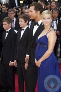 Pregnant Reese Witherspoon, Jacob Lofland, Matthew McConaughey,Tye Sheridan, MUD premiere Cannes 2012