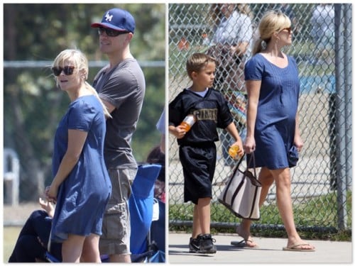 Pregnant Reese Witherspoon, Jim Toth and Deacon's Football game