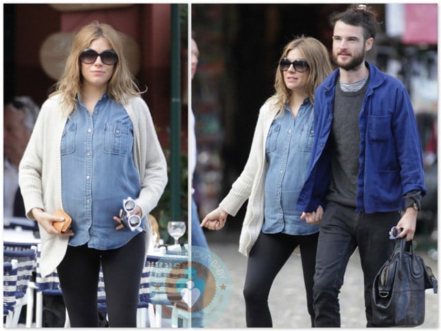 Pregnant Sienna Miller, Tom Sturridge in Portofino-Italy