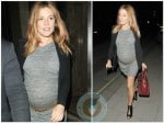 Pregnant Sienna Miller out for dinner in London