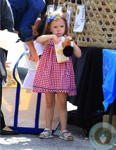 Seraphina Affleck at the farmers market
