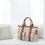 Perry Mackin diaper bag harper cream