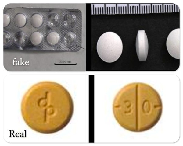 fake vs real adderall