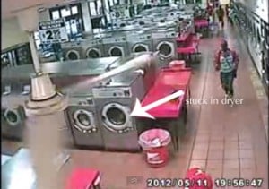 toddler stuck in dryer