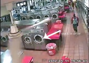 toddler stuck in dryer