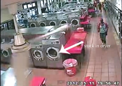 toddler stuck in dryer