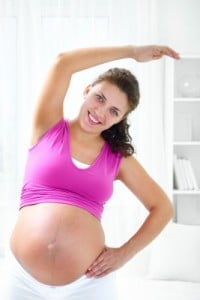 pregnant mom exercising