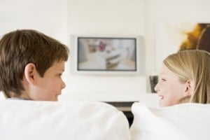 kids watching tv