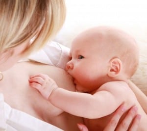 baby breastfeeding